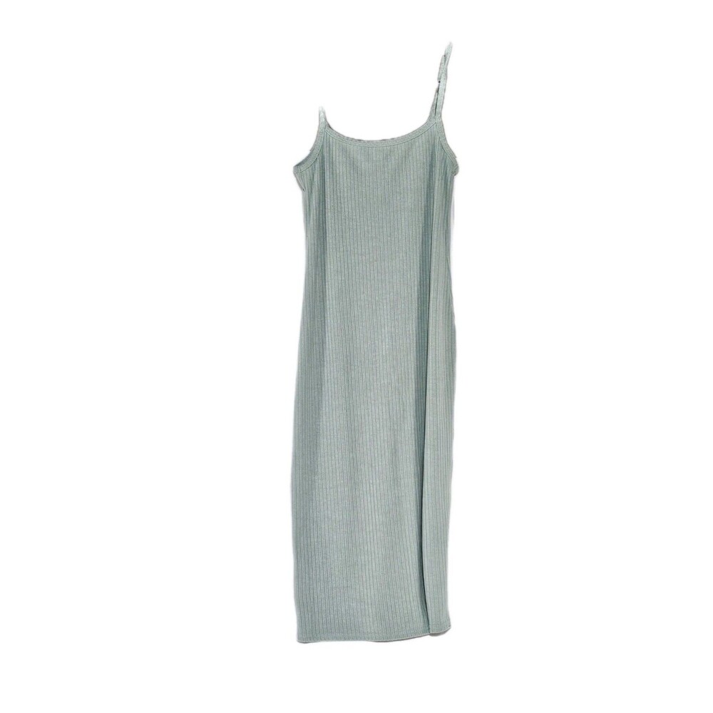 Abercrombie & Fitch Dress Ribbed Slip Midi Green Size XS P NWT Summer Casual - Picture 3 of 10